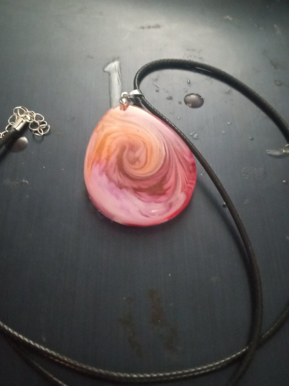Handmade Multicolor Swirl Pendant Necklace